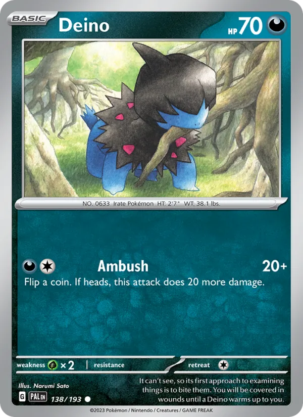 Deino - Paldea Evolved Pokemon Card