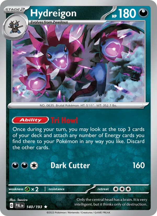 Hydreigon - Paldea Evolved Pokemon Card