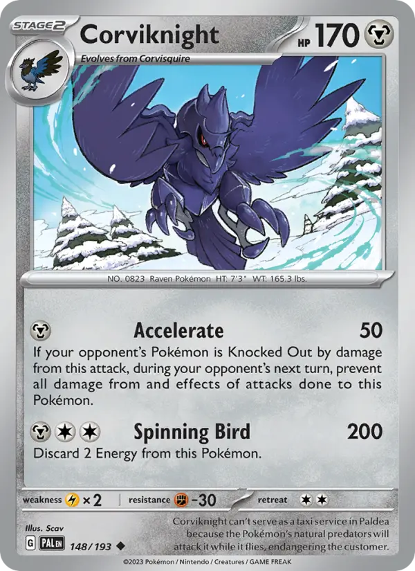 Corviknight - Paldea Evolved Pokemon Card