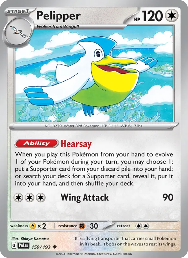 Pelipper - Paldea Evolved Pokemon Card
