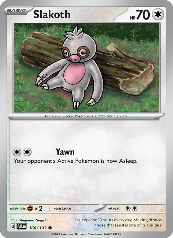 Slakoth - Paldea Evolved Pokemon Card