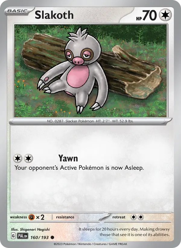 Slakoth - Paldea Evolved Pokemon Card