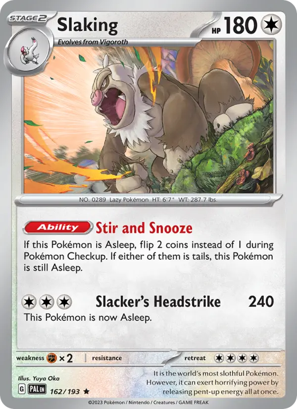 Slaking - Paldea Evolved Pokemon Card