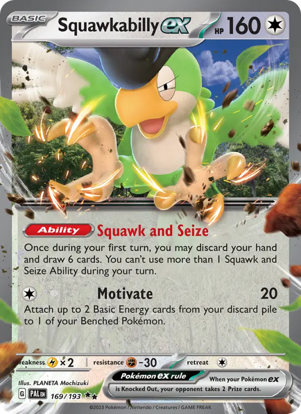 Squawkabilly ex - Paldea Evolved Pokemon Card