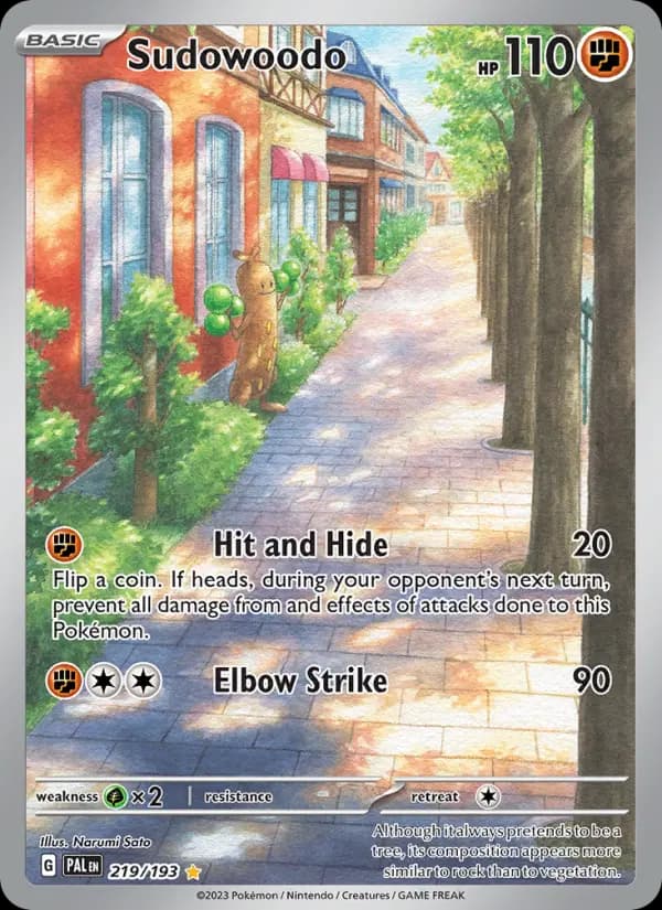 Sudowoodo - Paldea Evolved Pokemon Card