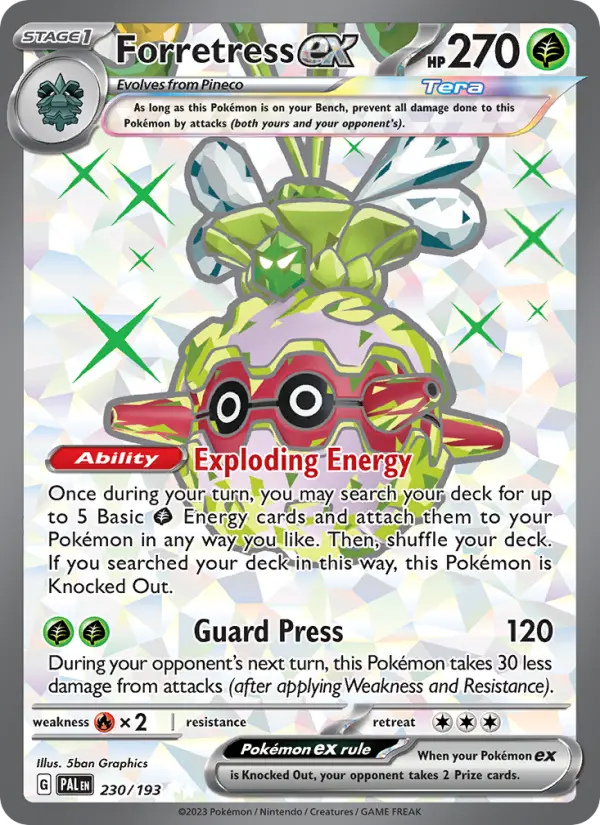 Forretress ex - Paldea Evolved Pokemon Card