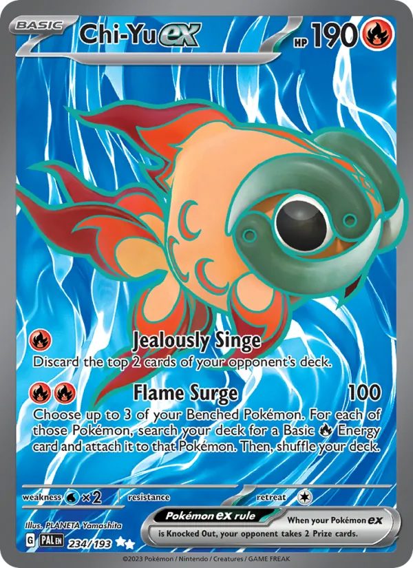 Chi-Yu ex - Paldea Evolved Pokemon Card