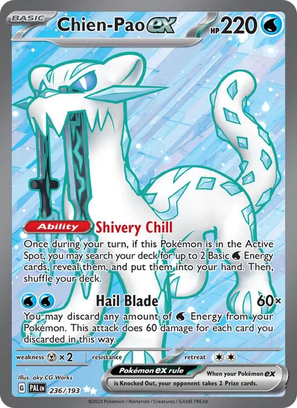 Chien-Pao ex - Paldea Evolved Pokemon Card