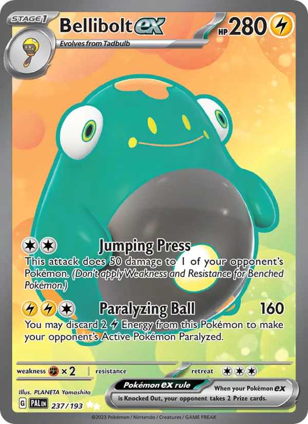 Bellibolt ex - Paldea Evolved Pokemon Card