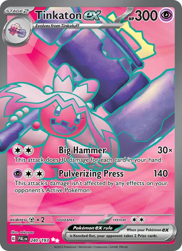 Tinkaton ex - Paldea Evolved Pokemon Card