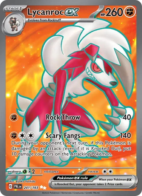 Lycanroc ex - Paldea Evolved Pokemon Card