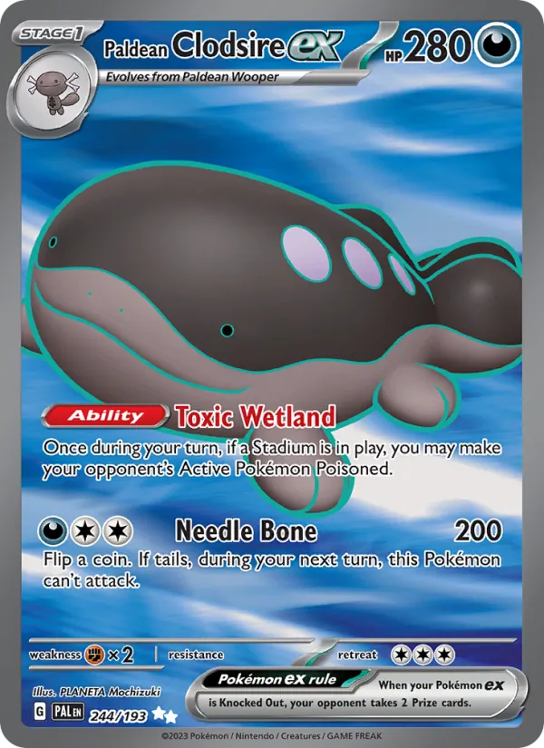 Paldean Clodsire ex - Paldea Evolved Pokemon Card