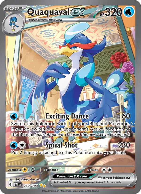 Quaquaval ex - Paldea Evolved Pokemon Card