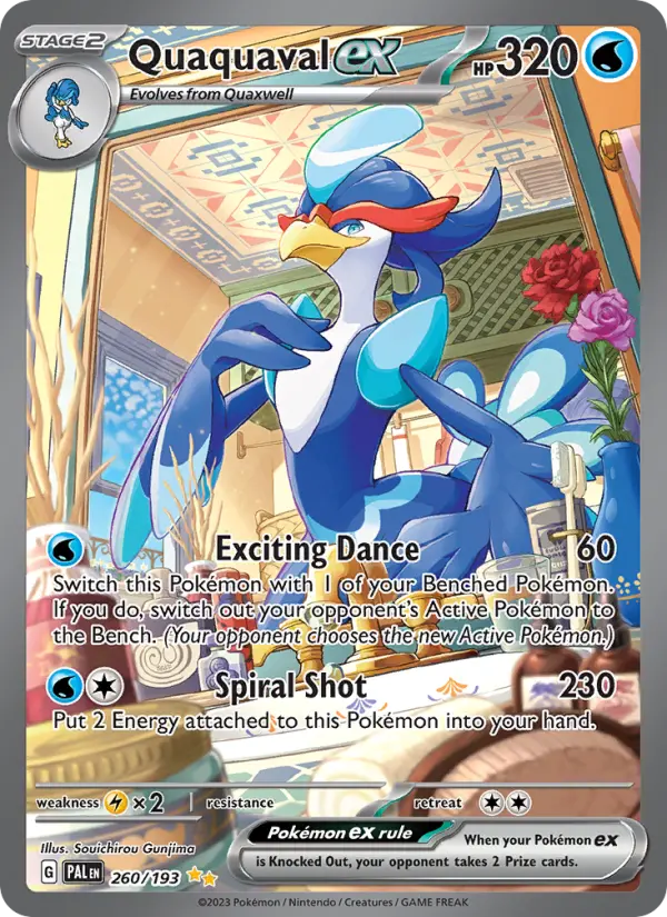 Quaquaval ex - Paldea Evolved Pokemon Card