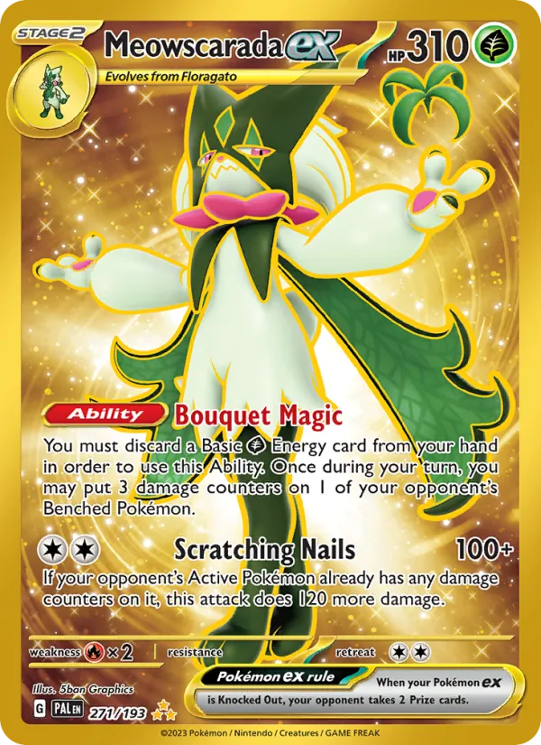 Meowscarada ex - Paldea Evolved Pokemon Card