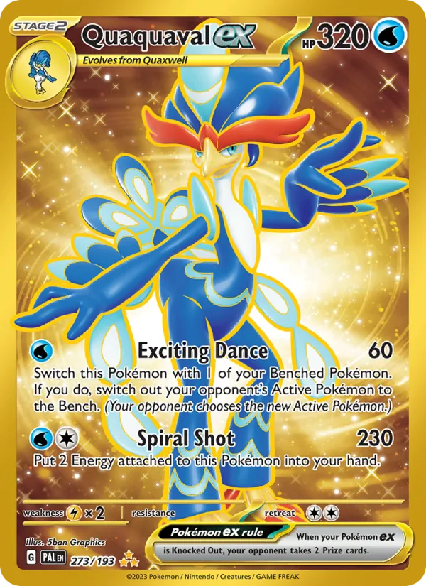 Quaquaval ex - Paldea Evolved Pokemon Card