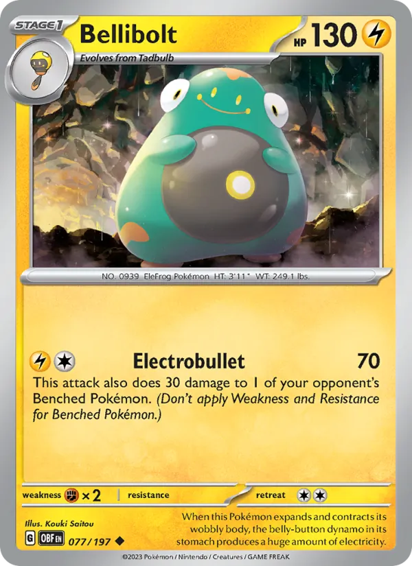 Bellibolt - Obsidian Flames Pokemon Card