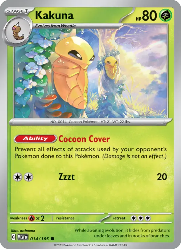 Kakuna - 151 Pokemon Card