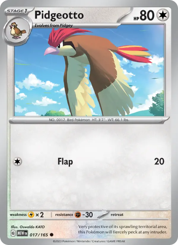 Pidgeotto - 151 Pokemon Card