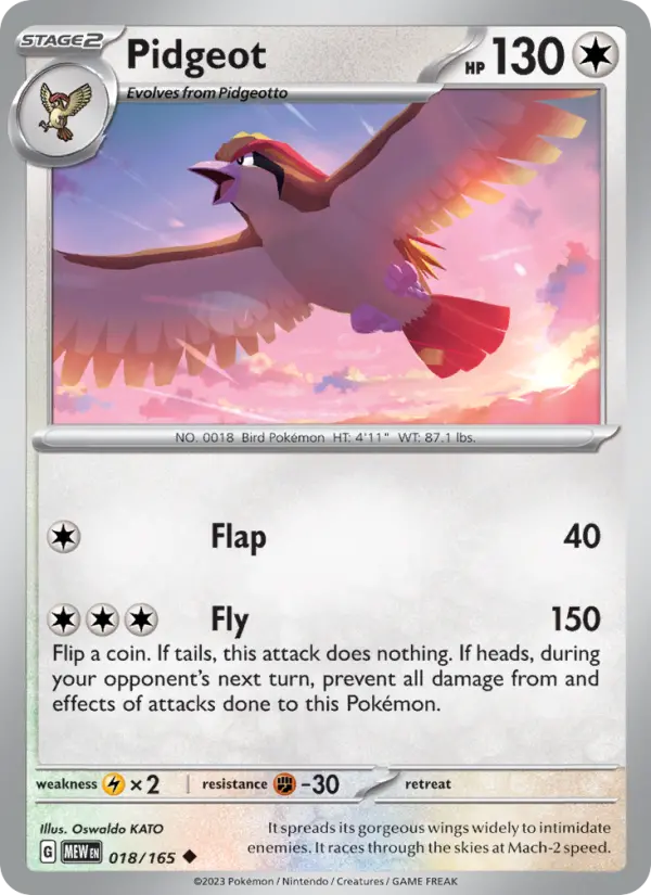Pidgeot - 151 Pokemon Card