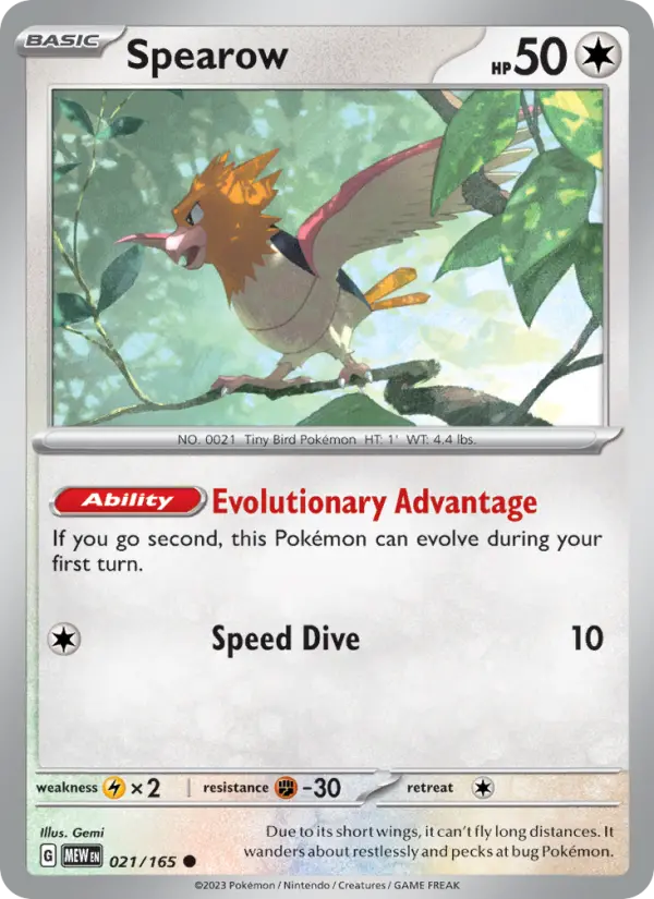 Spearow - 151 Pokemon Card