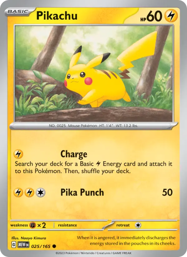 Pikachu - 151 Pokemon Card