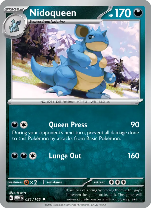 Nidoqueen - 151 Pokemon Card