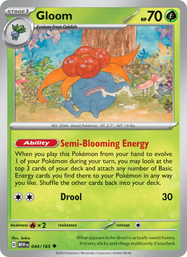 Gloom - 151 Pokemon Card