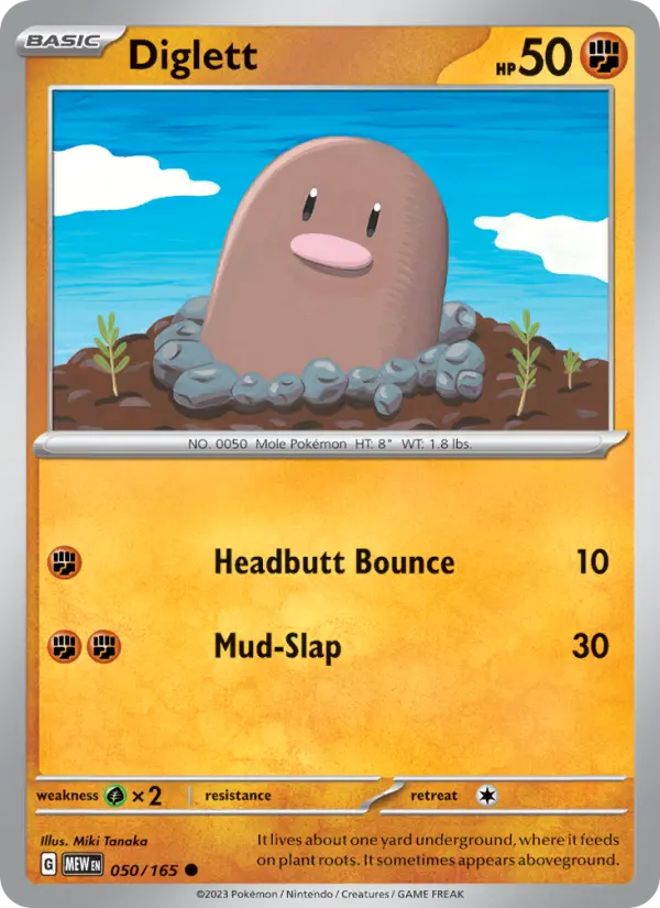 Diglett - 151 Pokemon Card