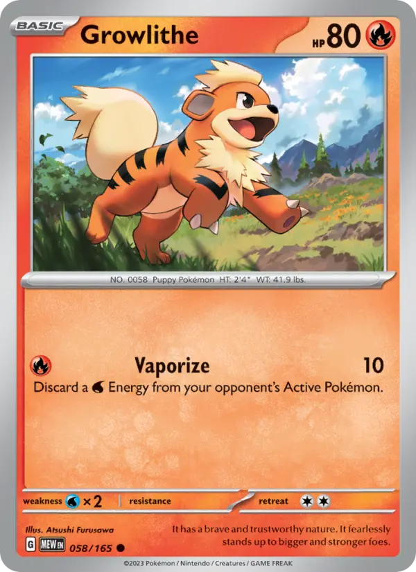 Growlithe - 151 Pokemon Card