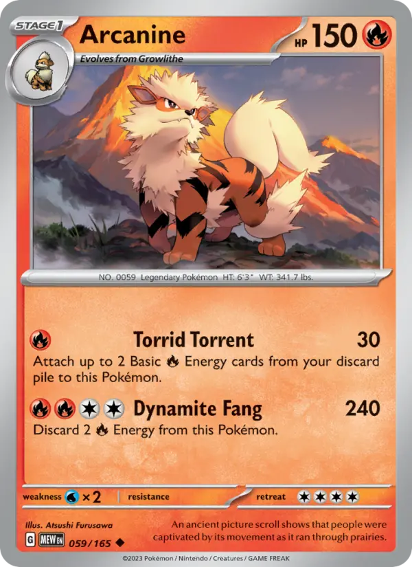 Arcanine - 151 Pokemon Card