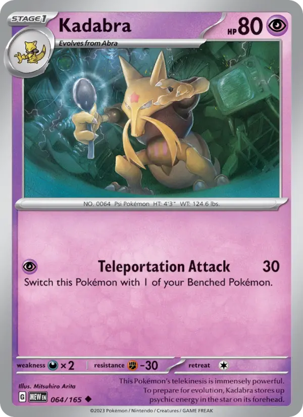 Kadabra - 151 Pokemon Card