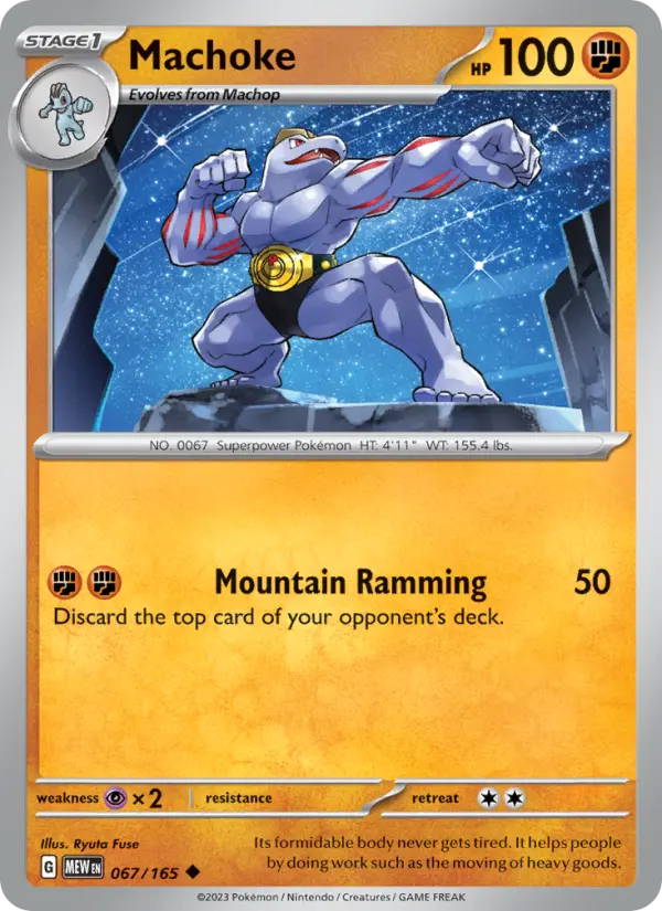 Machoke - 151 Pokemon Card