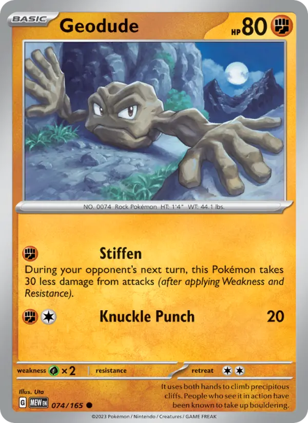 Geodude - 151 Pokemon Card