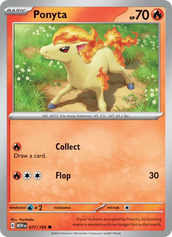 Ponyta - 151 Pokemon Card