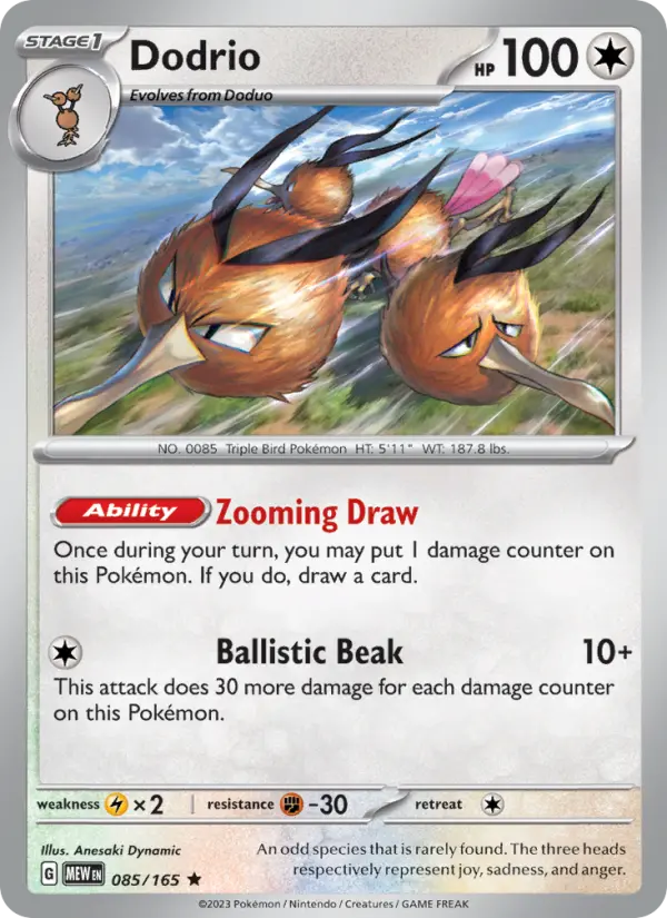 Dodrio - 151 Pokemon Card