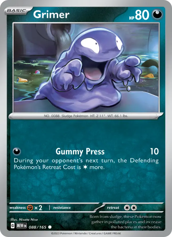 Grimer - 151 Pokemon Card