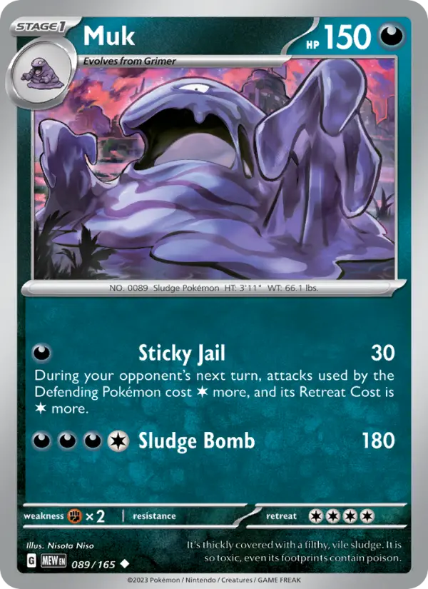Muk - 151 Pokemon Card