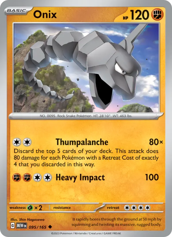 Onix - 151 Pokemon Card