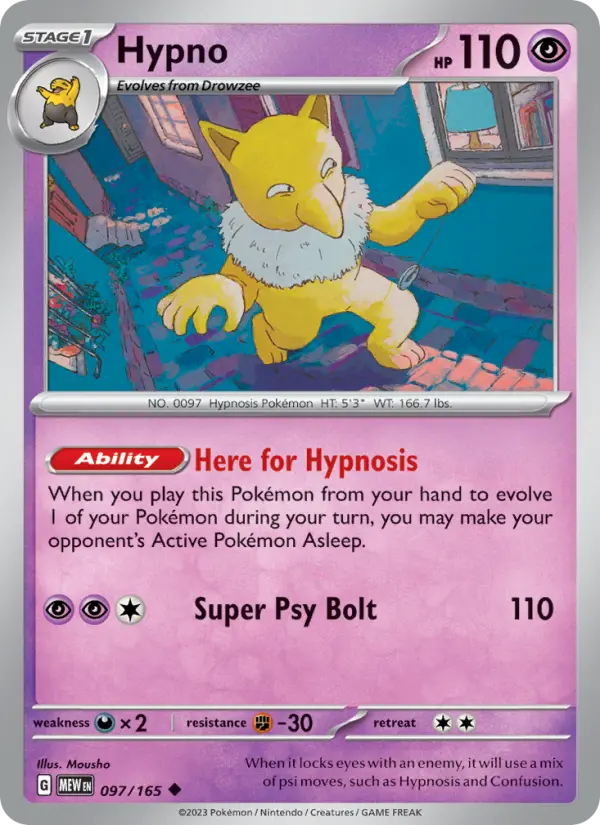 Hypno - 151 Pokemon Card