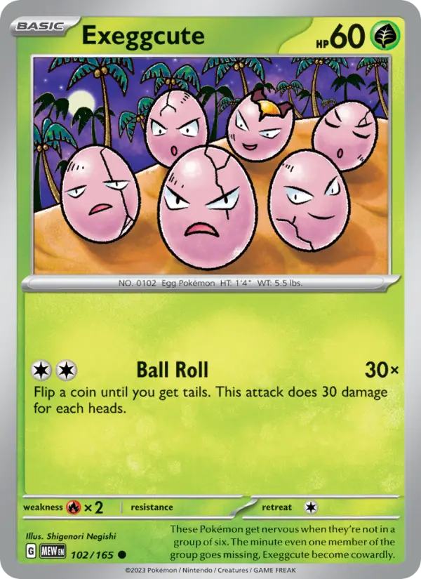 Exeggcute - 151 Pokemon Card