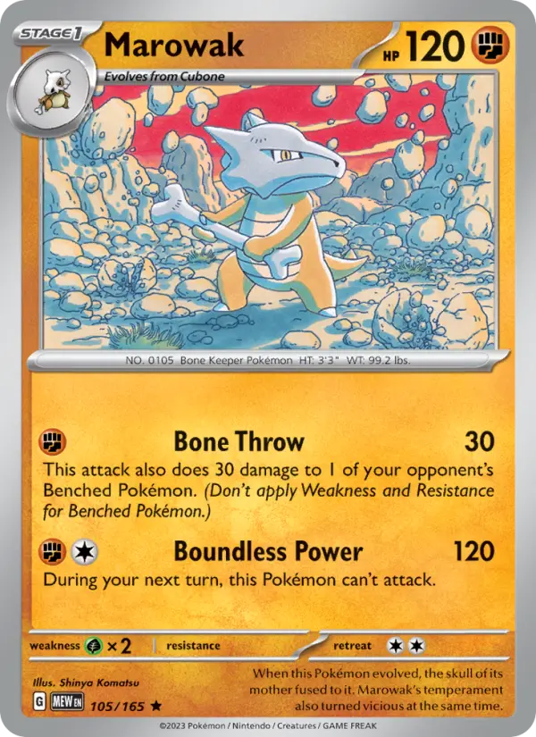 Marowak - 151 Pokemon Card