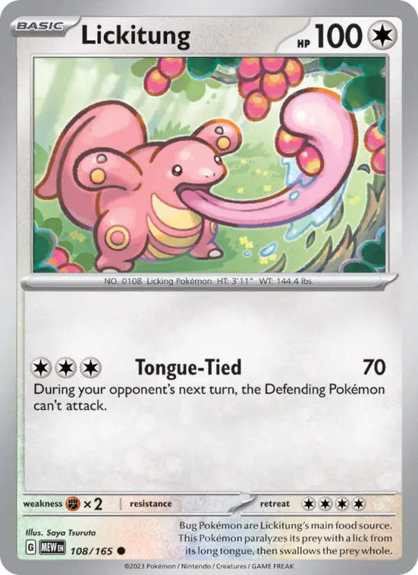 Lickitung - 151 Pokemon Card