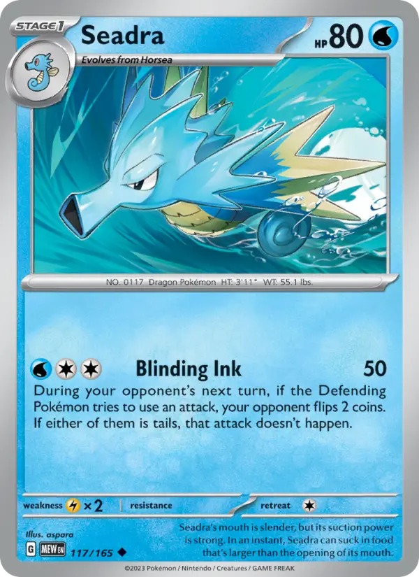 Seadra - 151 Pokemon Card