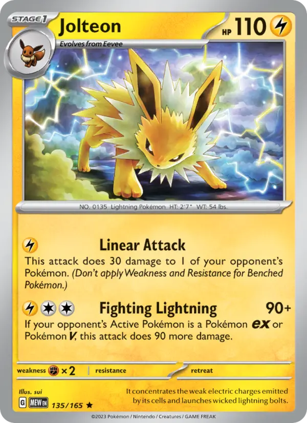 Jolteon - 151 Pokemon Card