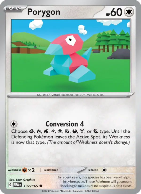 Porygon - 151 Pokemon Card