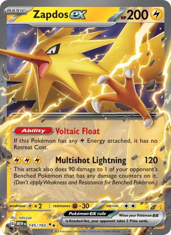 Zapdos ex - 151 Pokemon Card