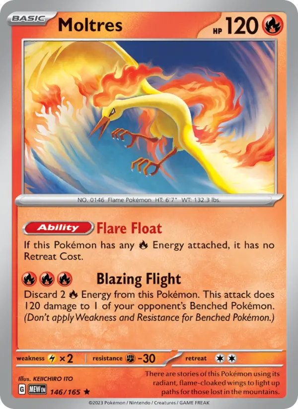 Moltres - 151 Pokemon Card