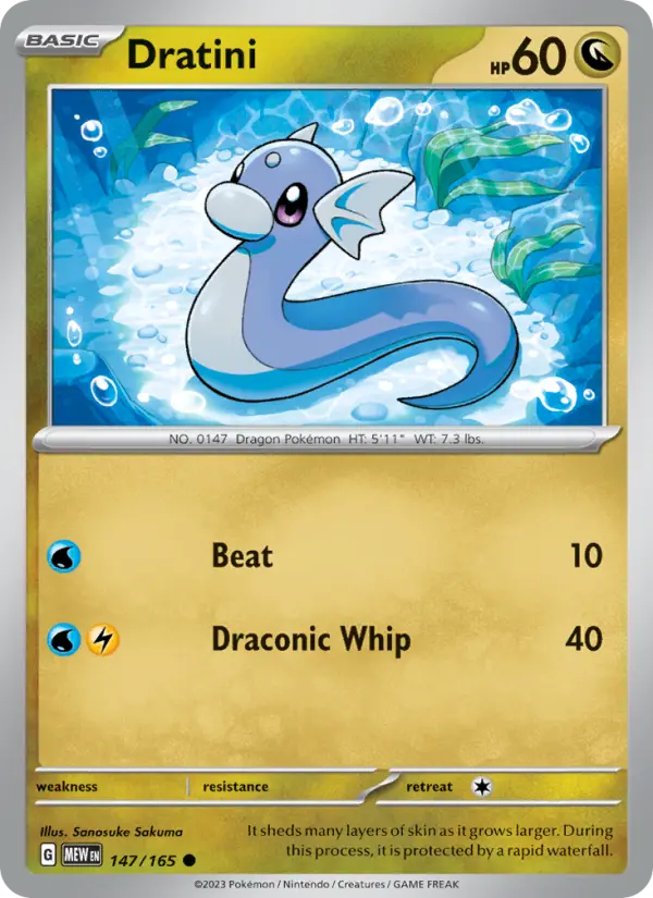 Dratini - 151 Pokemon Card