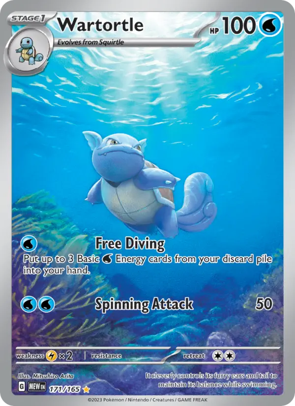 Wartortle - 151 Pokemon Card